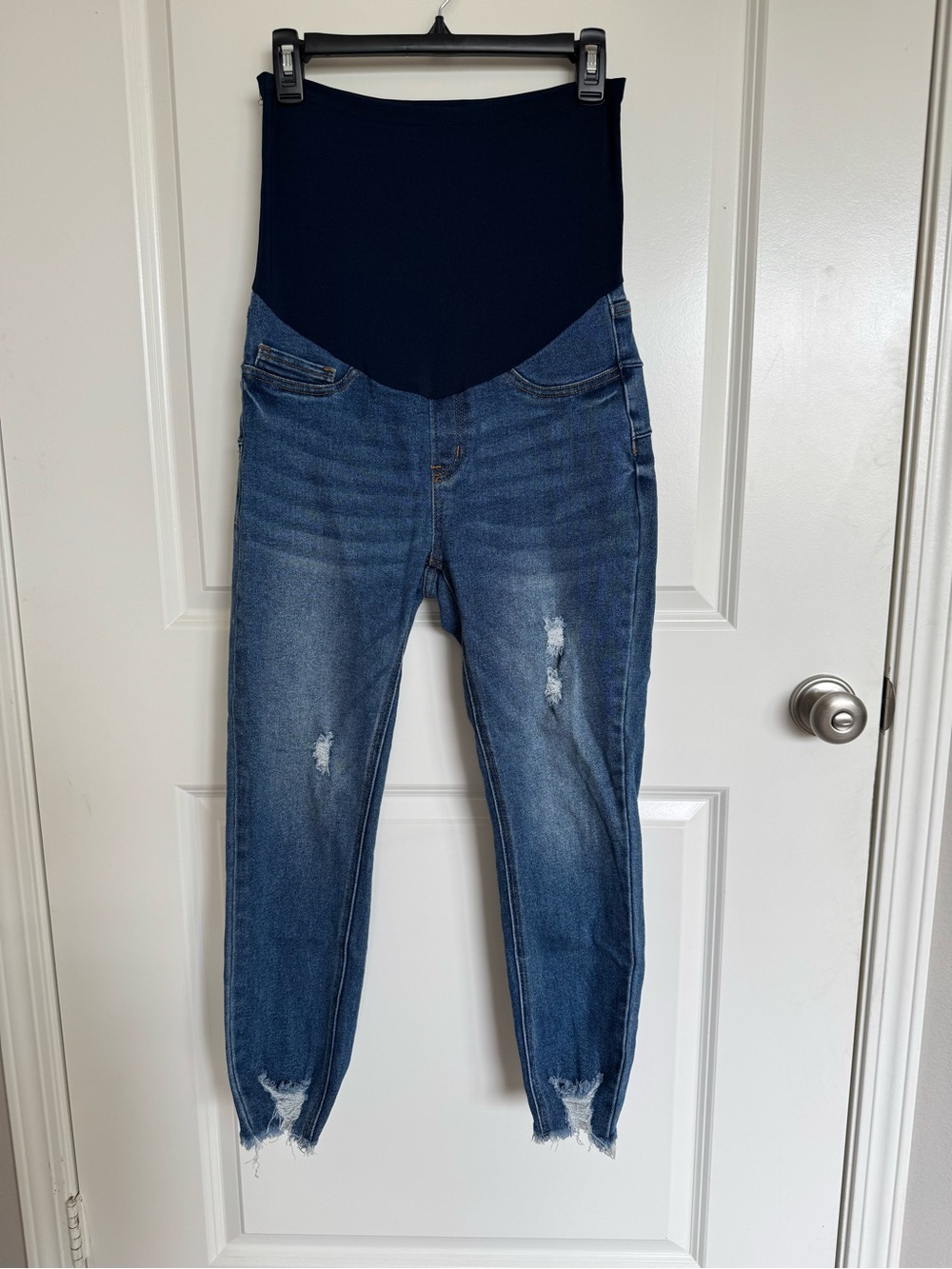 S O N G Maternity High-Waist Dark Blue Denim Jeans